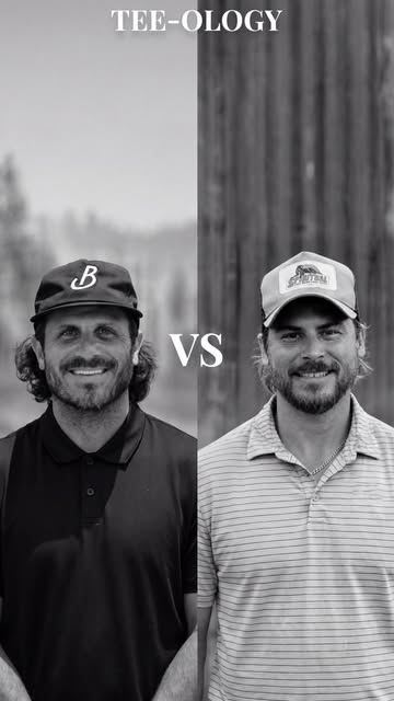 Theo Koulianos and a guest in golf caps, a brother vs brother golf matchup